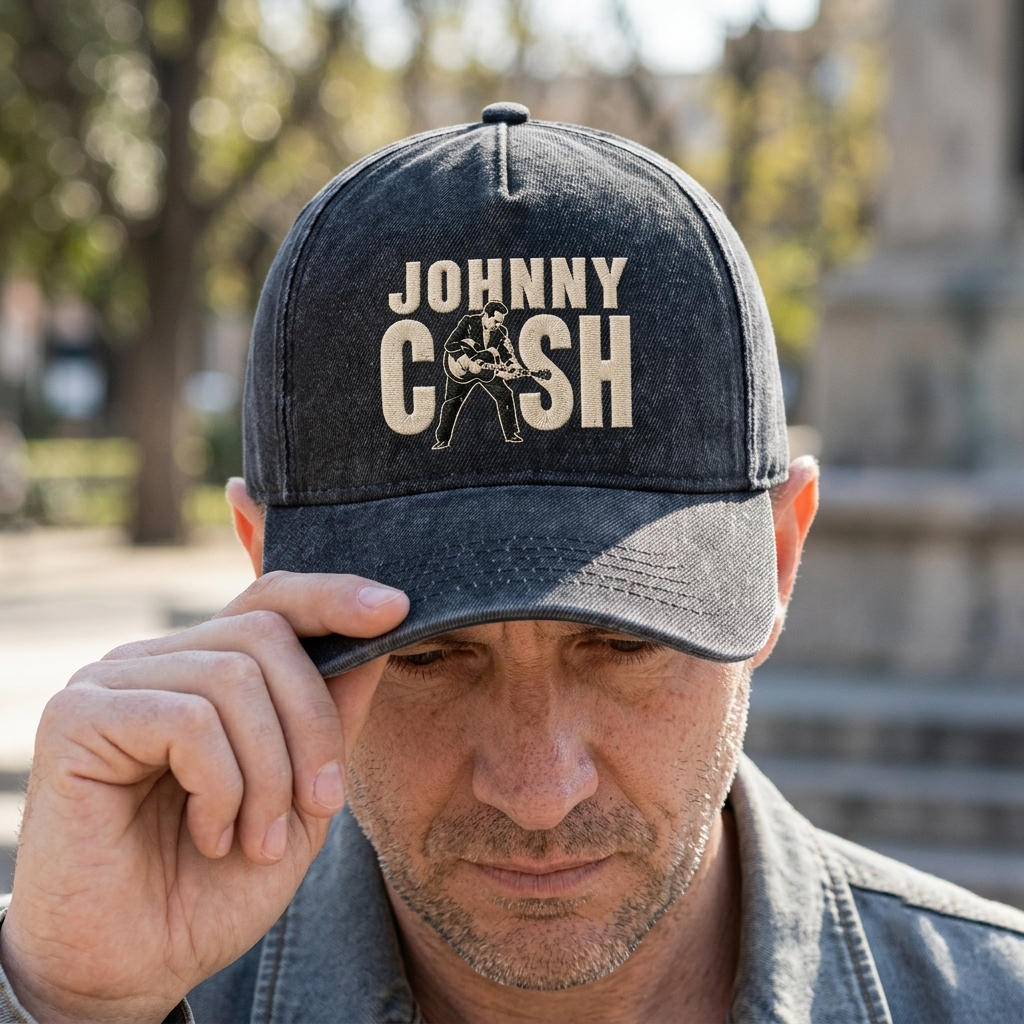 JCA Guitar Typography Premium Denim Cap QH