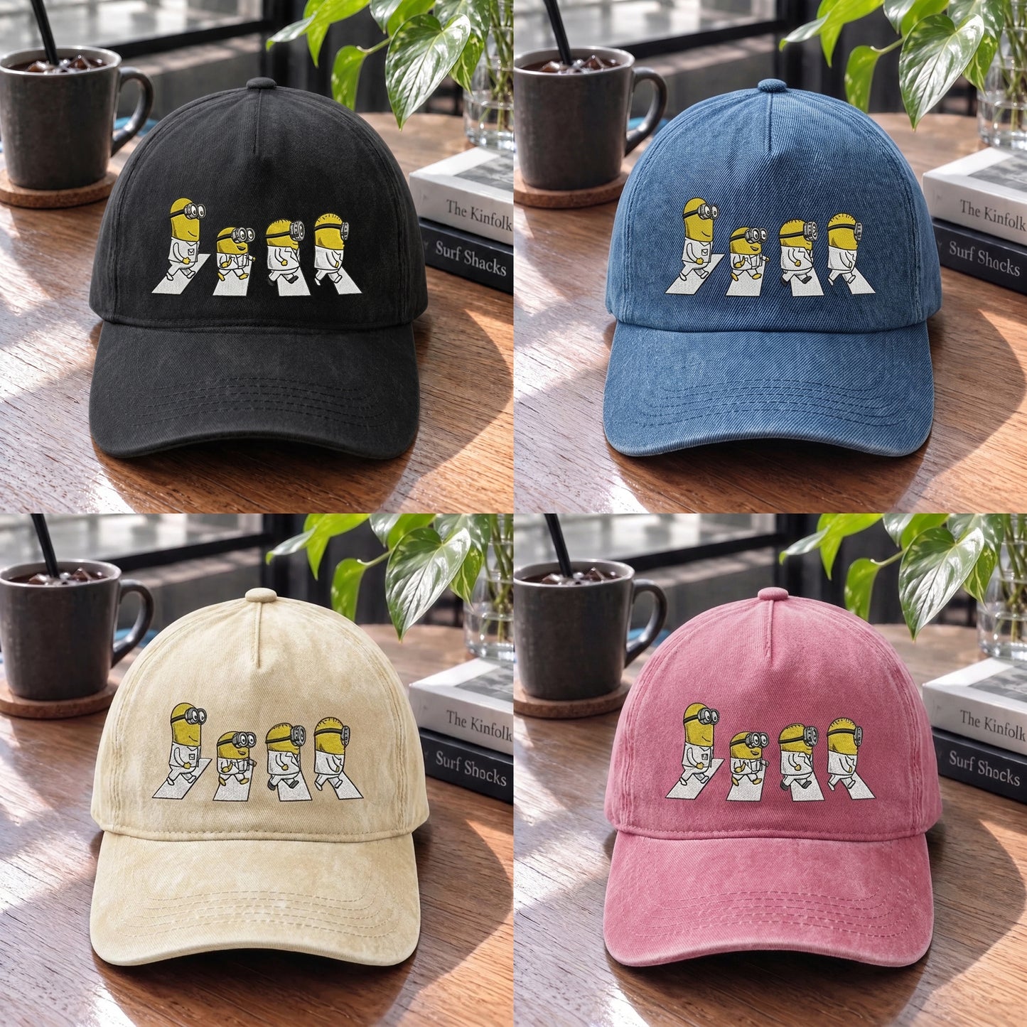 TBE Minion Abbey Road Embroidered Premium Denim Cap QH