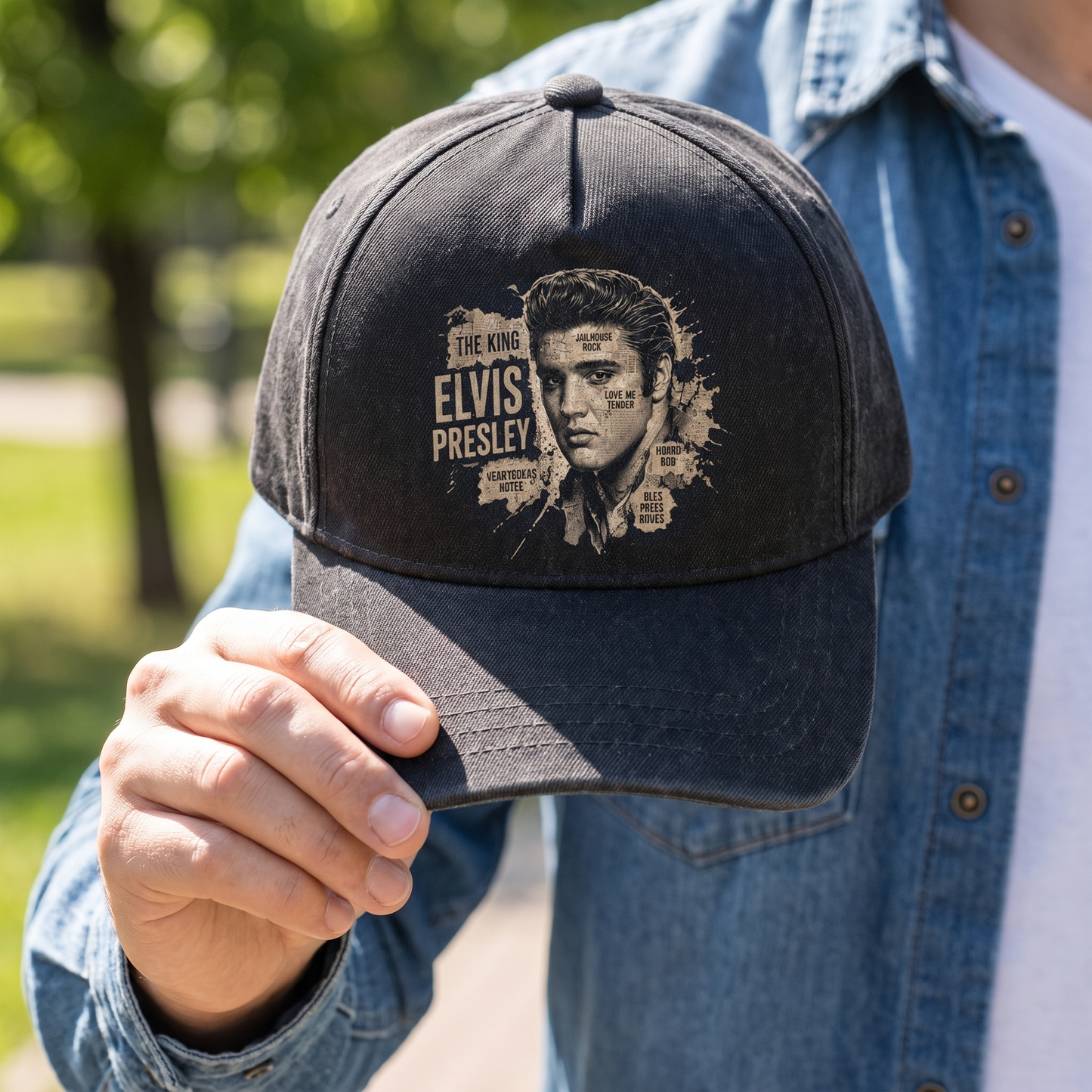 EPR The King Portrait Premium Denim Cap QHA