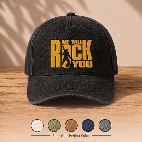 FME We Will Rock You Typography Premium Denim Cap QH