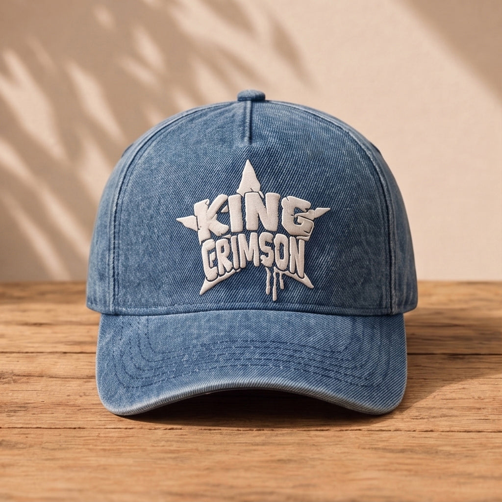 KCR Classic Star Logo Embroidered Premium Denim Cap QH