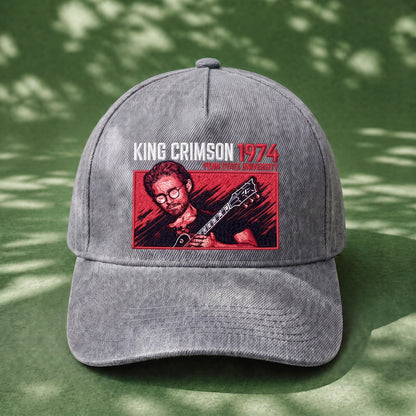 KCR 1974 Guitar Portrait Embroidered Premium Denim Cap QH