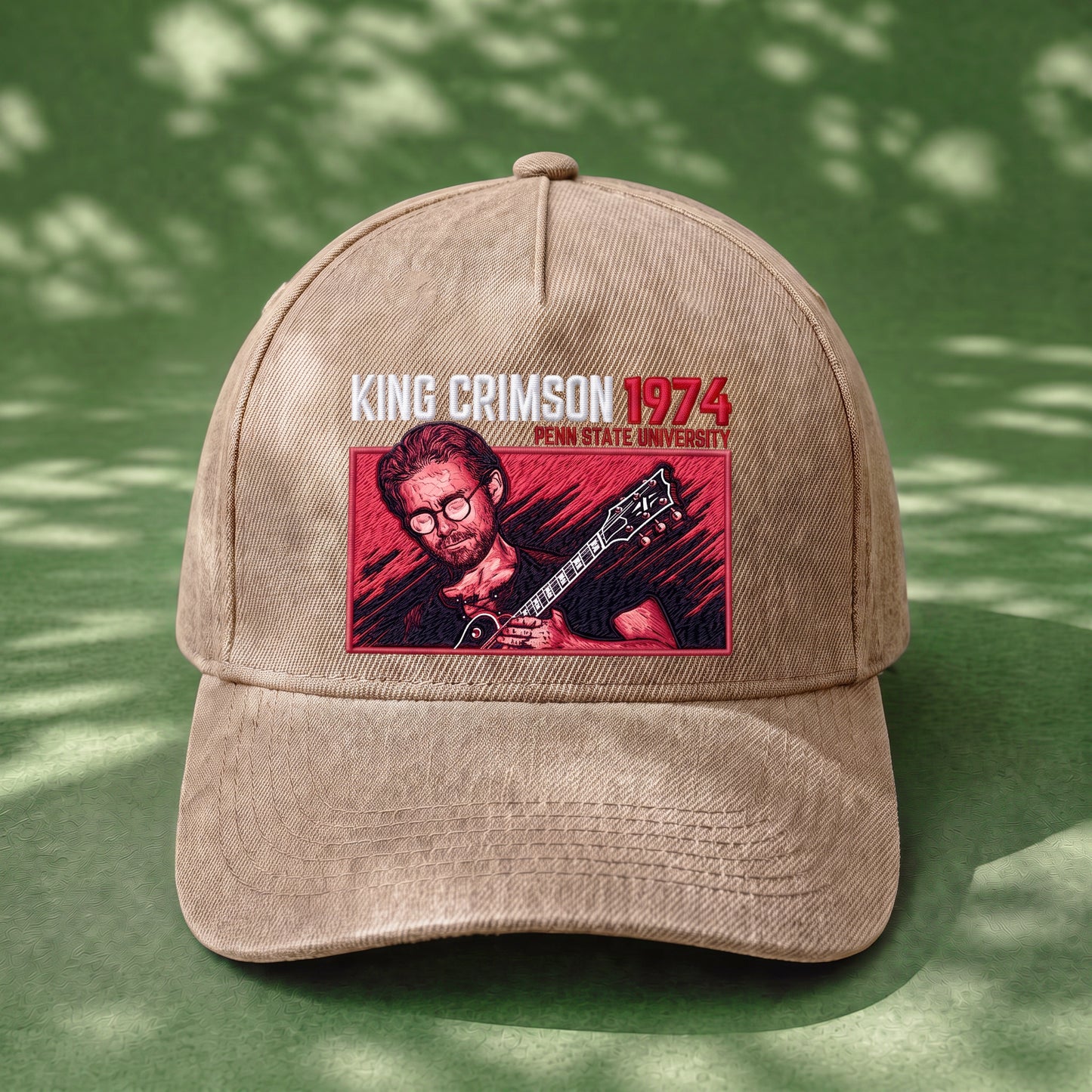 KCR 1974 Guitar Portrait Embroidered Premium Denim Cap QH