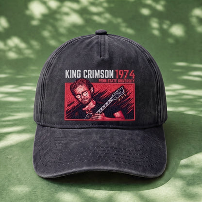 KCR 1974 Guitar Portrait Embroidered Premium Denim Cap QH