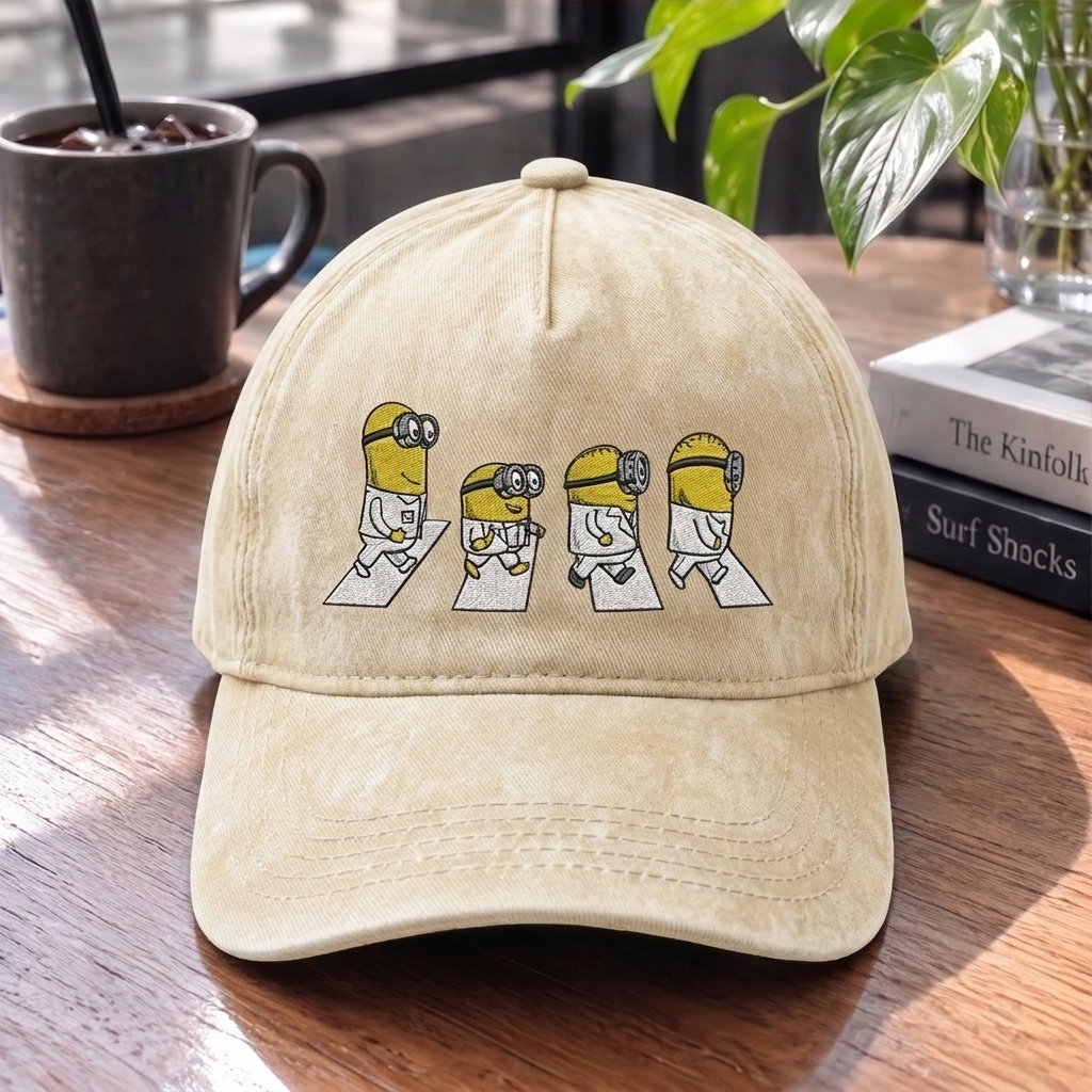 TBE Minion Abbey Road Embroidered Premium Denim Cap QH