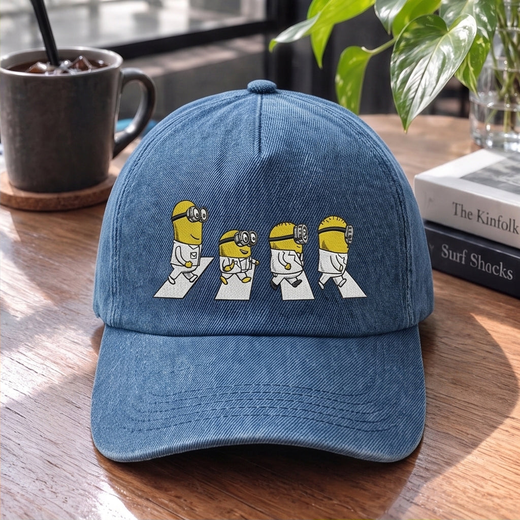 TBE Minion Abbey Road Embroidered Premium Denim Cap QH