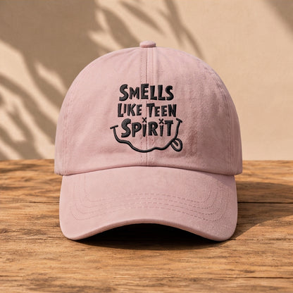 NIR Smells Like Teen Spirit Embroidered Premium Denim Cap QH