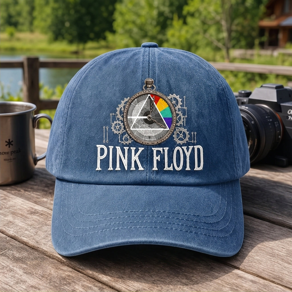 PFL Vintage Clock Prism Embroidered Premium Denim Cap QH