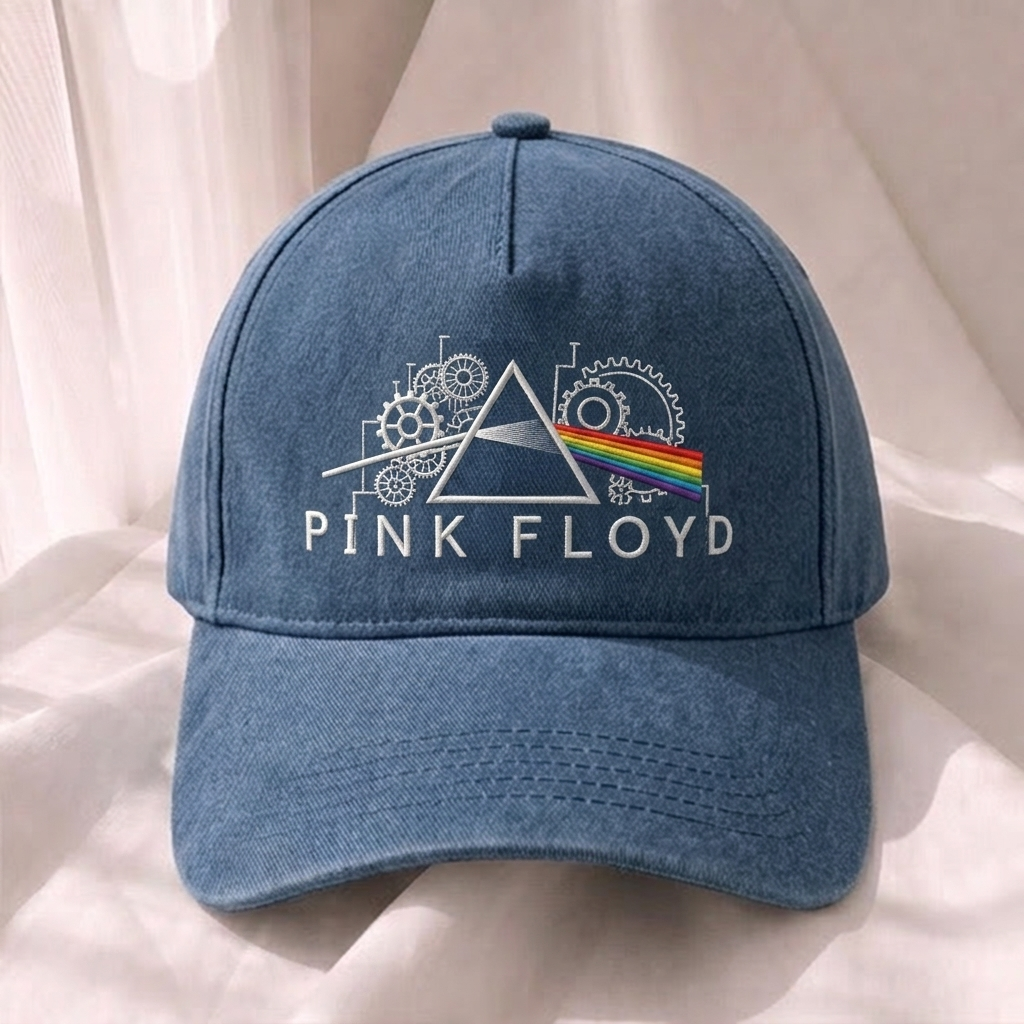 PFL Mechanical Rainbow Prism Embroidered Premium Denim Cap QH
