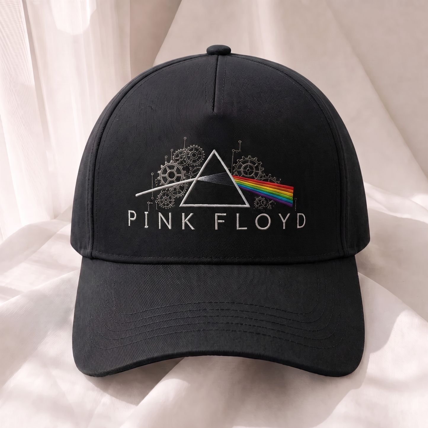 PFL Mechanical Rainbow Prism Embroidered Premium Denim Cap QH