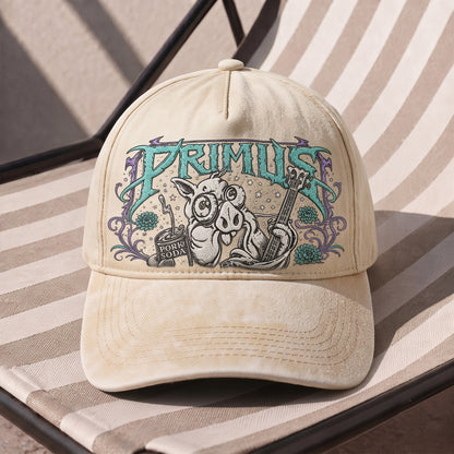 PRM Pork Soda Guitar Embroidered Premium Denim Cap QH