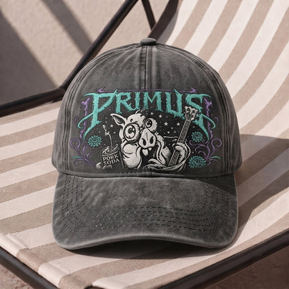 PRM Pork Soda Guitar Embroidered Premium Denim Cap QH