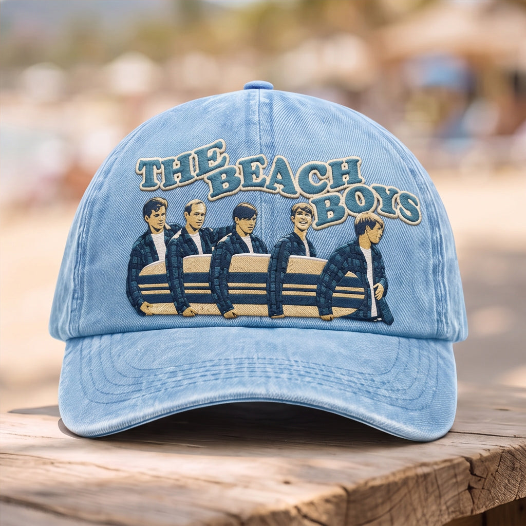 TBB Vintage Surfboard Lineup Embroidered Premium Denim Cap QH