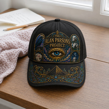 Mystic Eye Stained Glass Embroidered Denim Cap