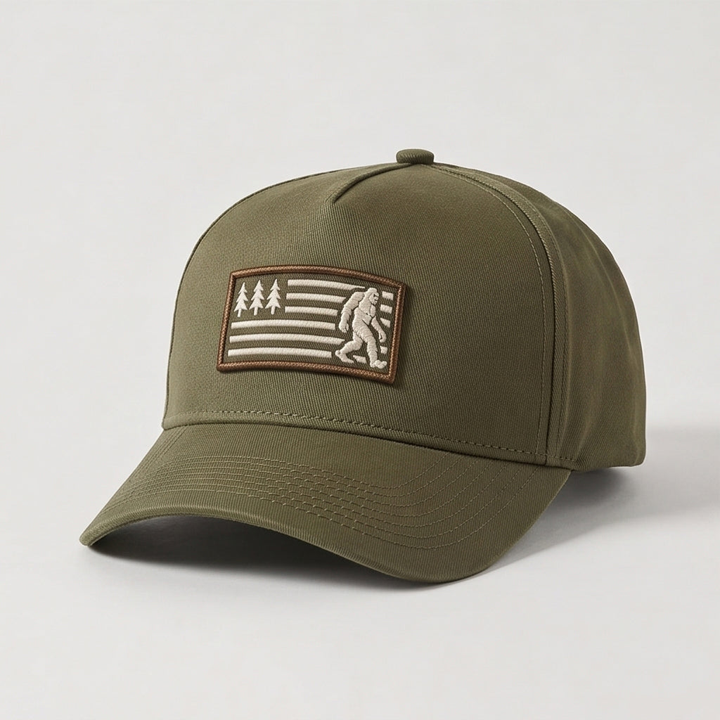 BFO Forest Flag Embroidered Premium Denim Cap QH