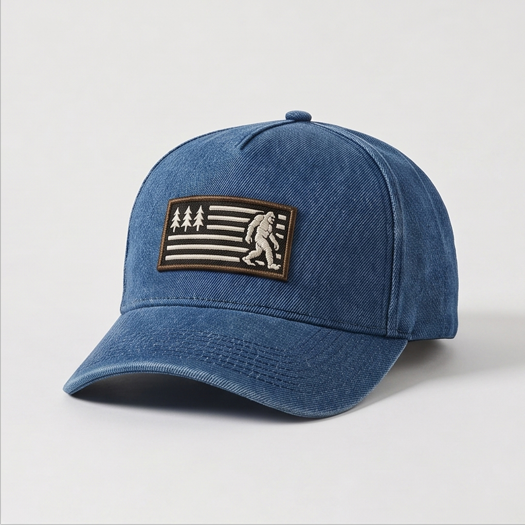 BFO Forest Flag Embroidered Premium Denim Cap QH
