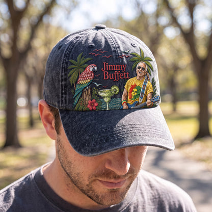 JBU Tropical Guitar Paradise Premium Denim Cap QH