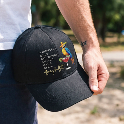 JBU Wrinkles And Smiles Quote Premium Denim Cap QH