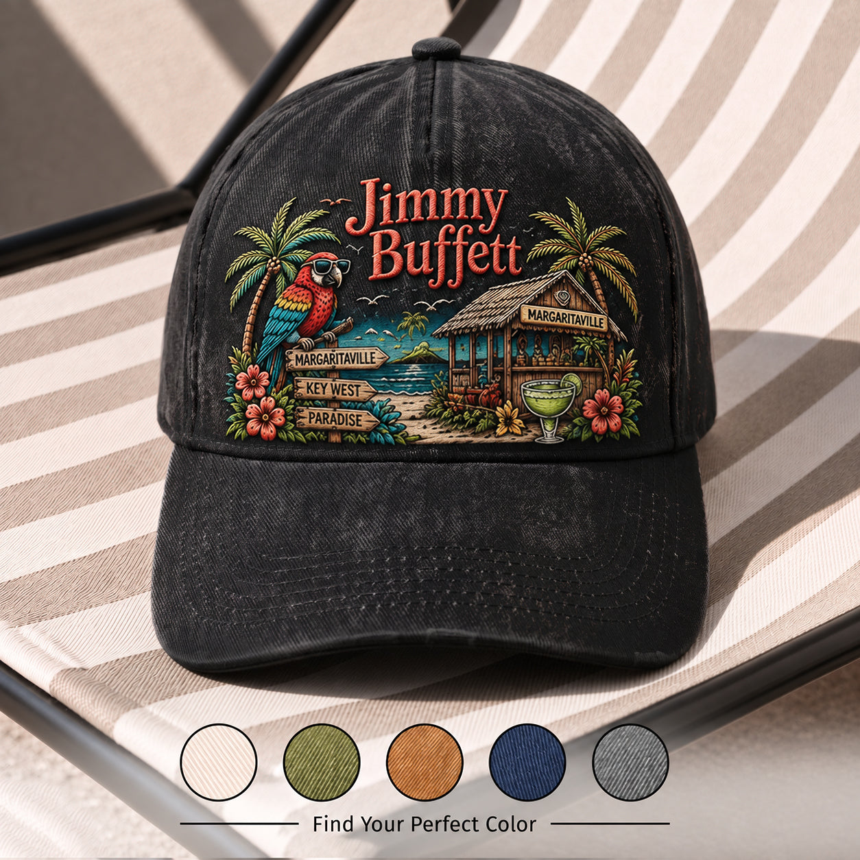JBU Margaritaville Paradise Premium Denim Cap QH