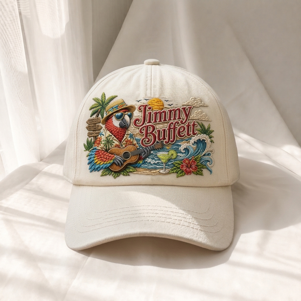 JBU Tropical Parrot Premium Denim Cap QH