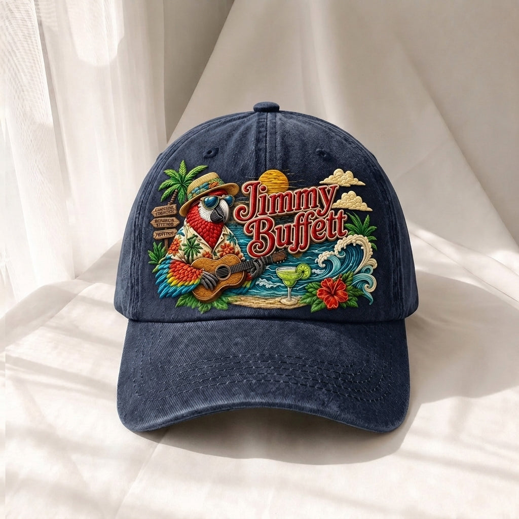 JBU Tropical Parrot Premium Denim Cap QH