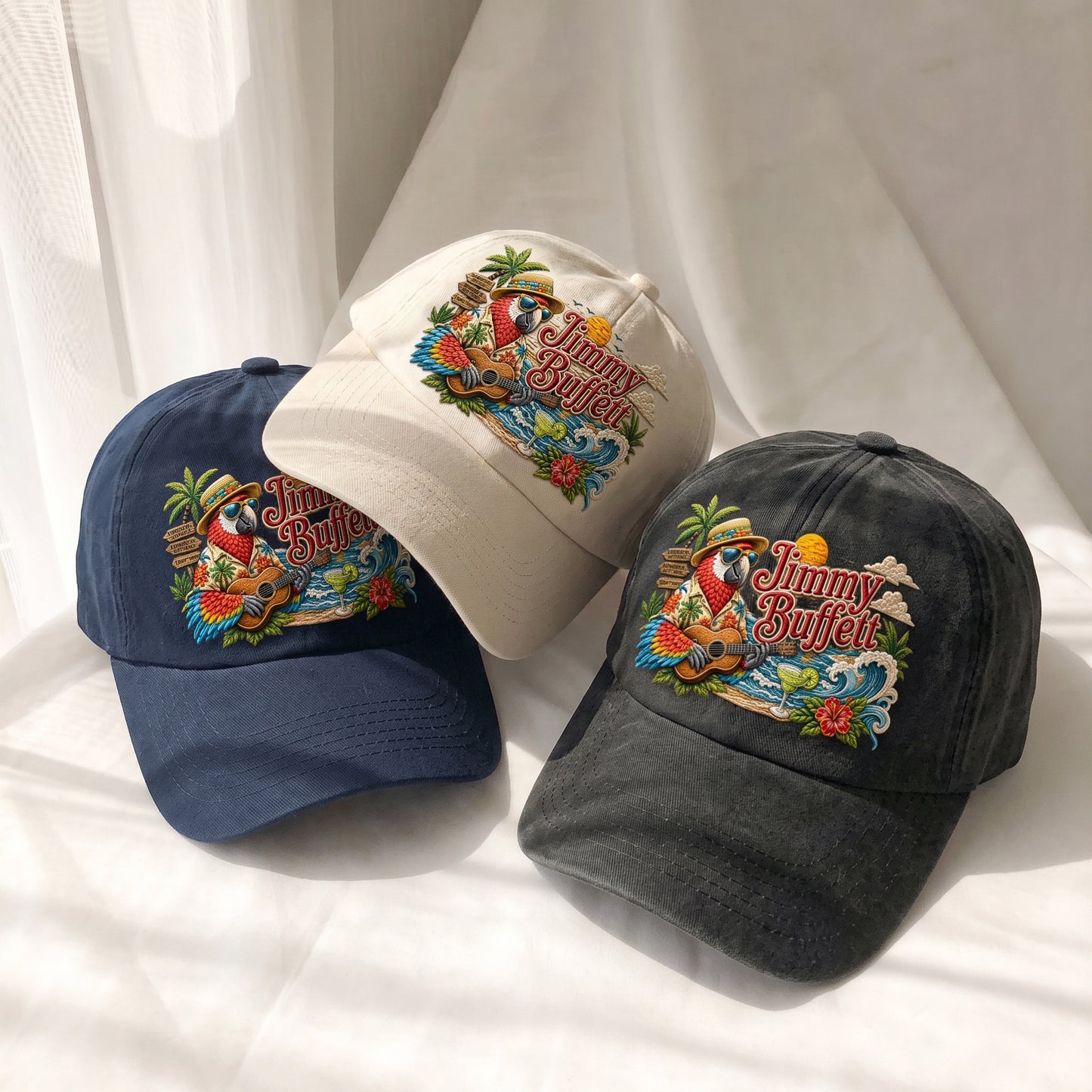 JBU Tropical Parrot Premium Denim Cap QH