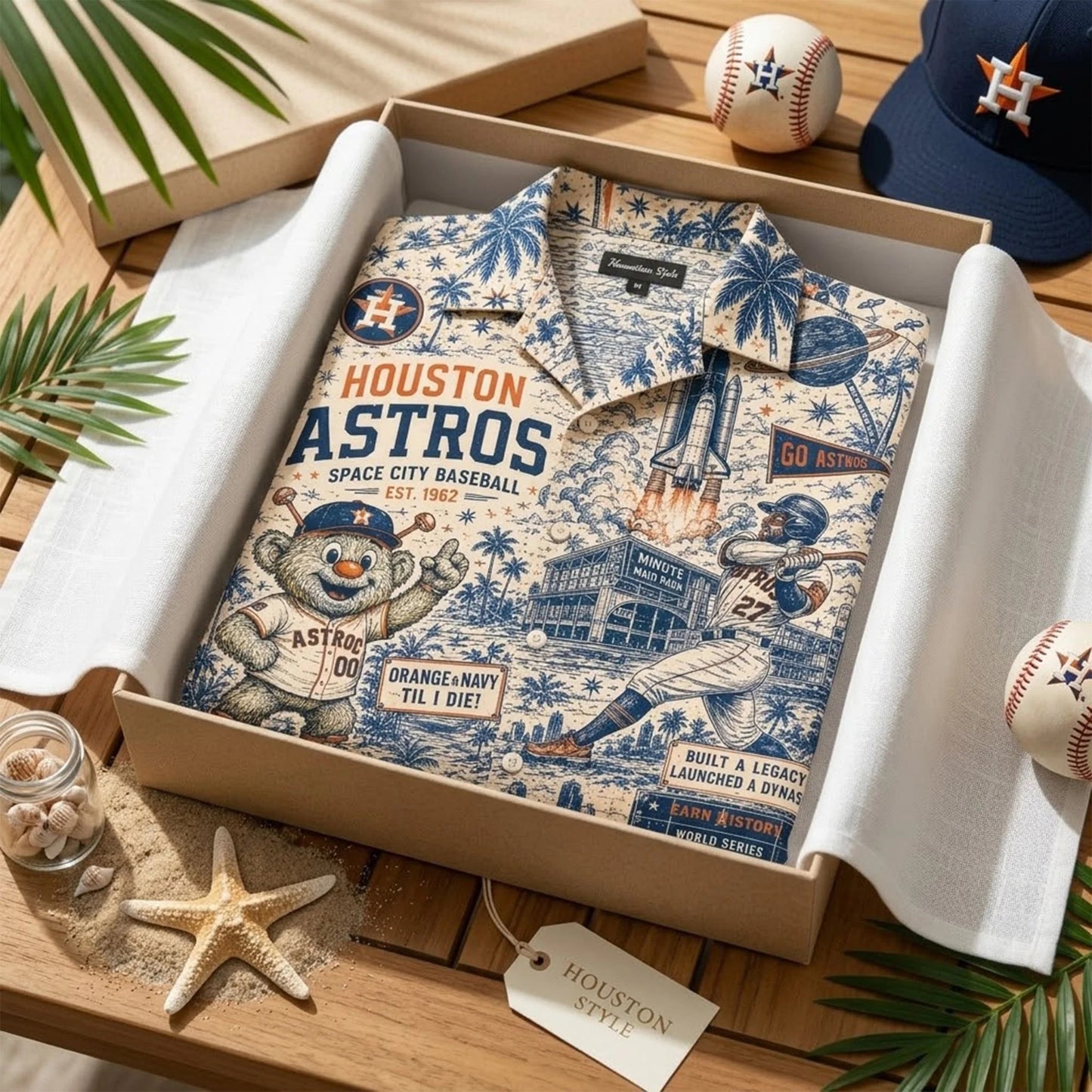 HAS Space City Baseball Premium Hawaiian Shirt QH