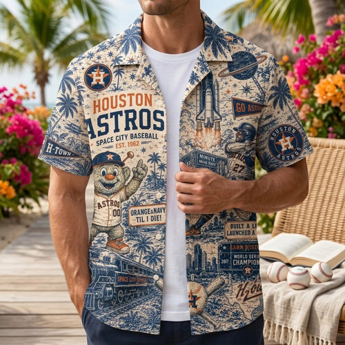 HAS Space City Baseball Premium Hawaiian Shirt QH