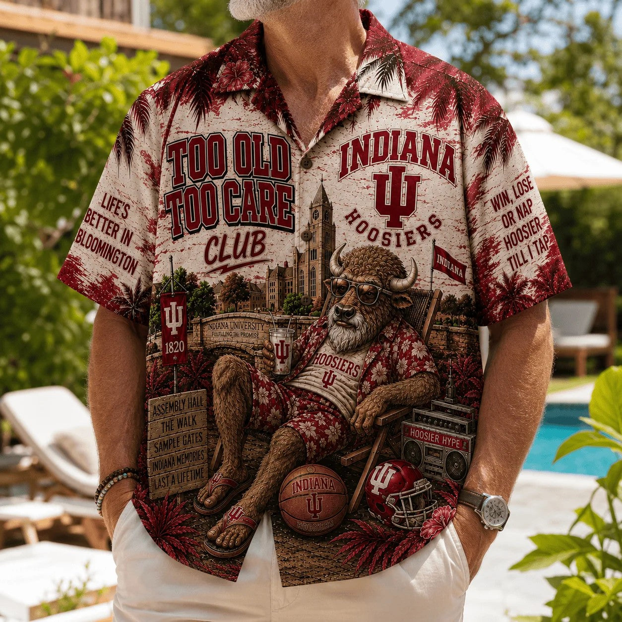 IHO Too Old To Care Premium Hawaiian Shirt QH