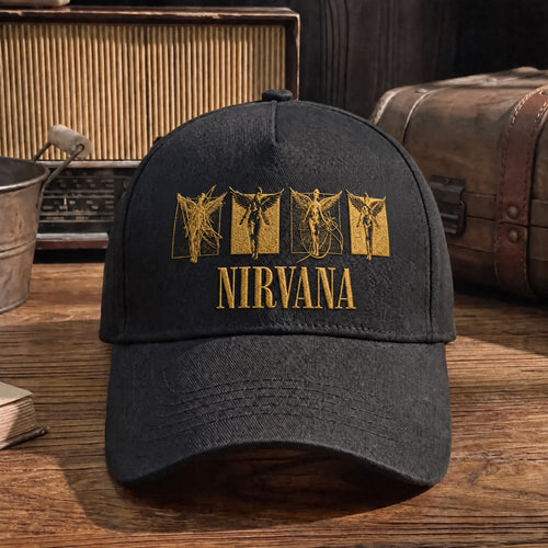 NIR Golden Angels Embroidered Premium Denim Cap QH