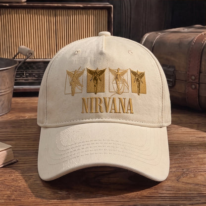 NIR Golden Angels Embroidered Premium Denim Cap QH