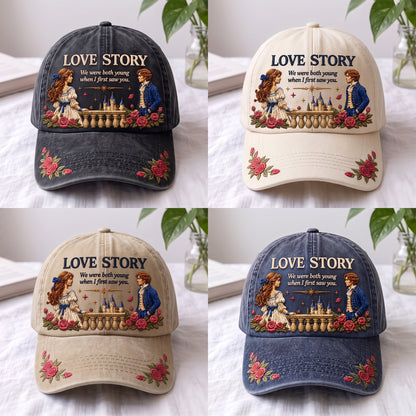 TSW Love Story Floral Premium Denim Cap QH
