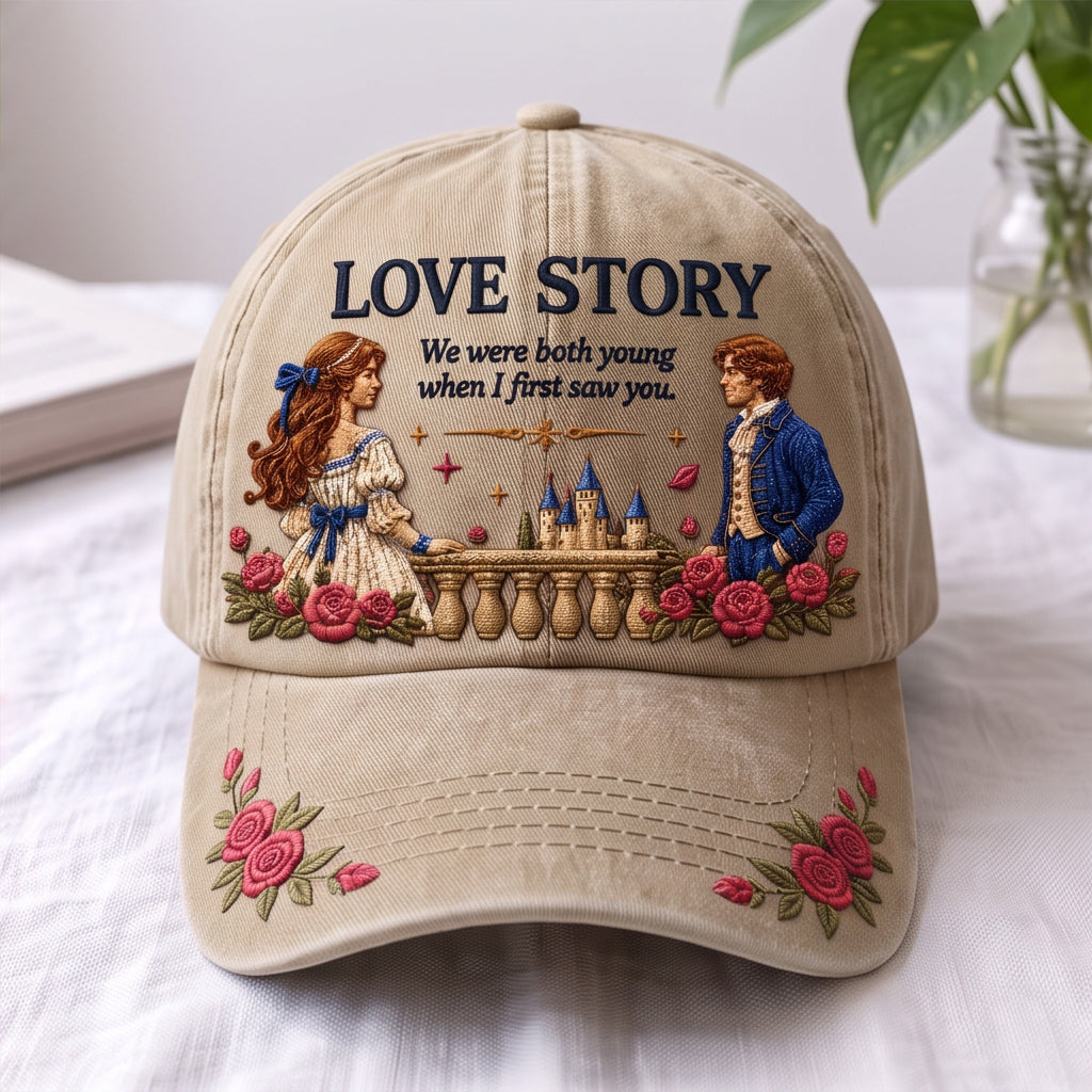 TSW Love Story Floral Premium Denim Cap QH